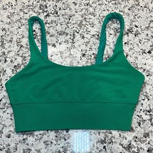 Beach Riot Ribbed Green Sports Bra